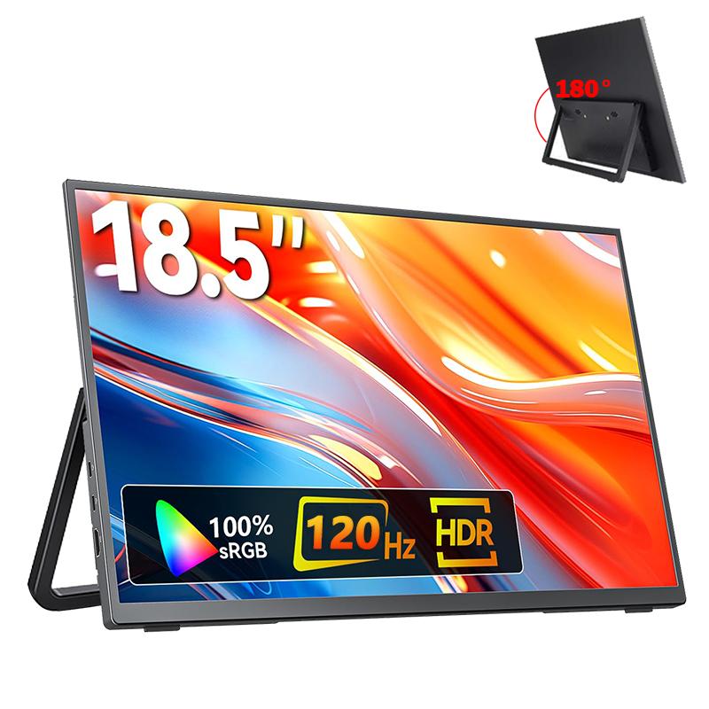 15.6/18.5 '' Portable Monitor 60/100Hz 1080P HDR With VESA Hole & Back bracket Laptop Extended Display for Mac Laptop PC Switch