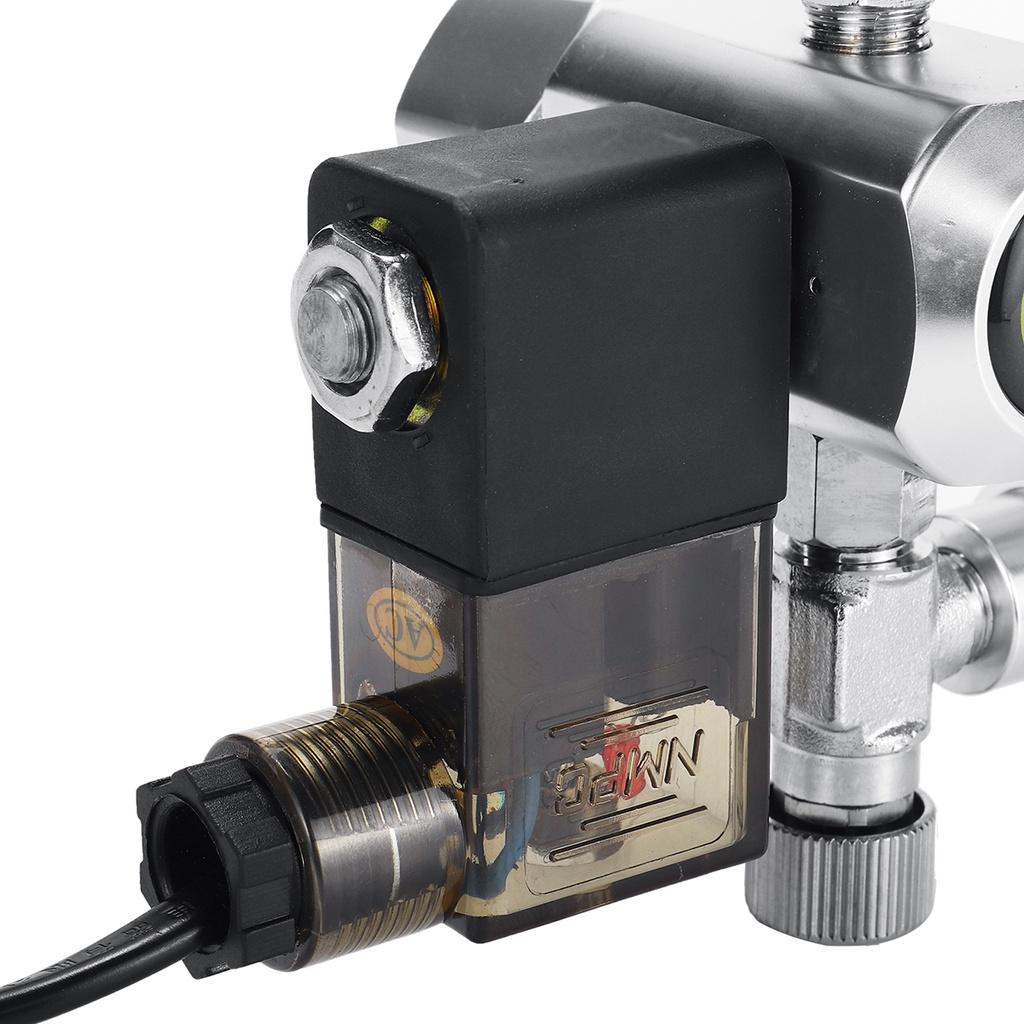 G5/8 W21.8 Aquarium Co2 Regulator System With Check Valve Bubble Counter Magnetic Solenoid Carbon Dioxide Meter