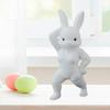 Ostern Muskel-Hase Figur Niedliche Mini 3D-gedruckte Hasenstatue Sammelbares Hasenornament für Frühlings-Heim-Tisch-Regal-Dekor