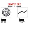 SENICX PR2 Road Bike Crank  Crankset 165/172/175mm CNC 50-34/52-36/53-39T 30/46T Double Chainring DUB Crankset