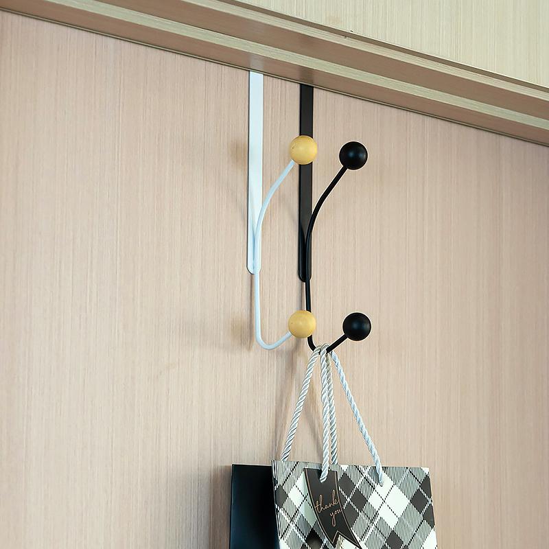 1 Pc Hook Behind The Door Cream Wind No Punching Required Originality Hook Iron Practical Cream Color Storage Coat  Hat Hook