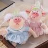 Headband Doll Clothes Outfit Cute Dress Doll Dress Up Set  10cm Cotton Doll