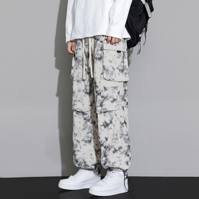 Spring Autumn Sweatpants Men Casual Wide Leg Straight Trousers Male Baggy Sweat Pants