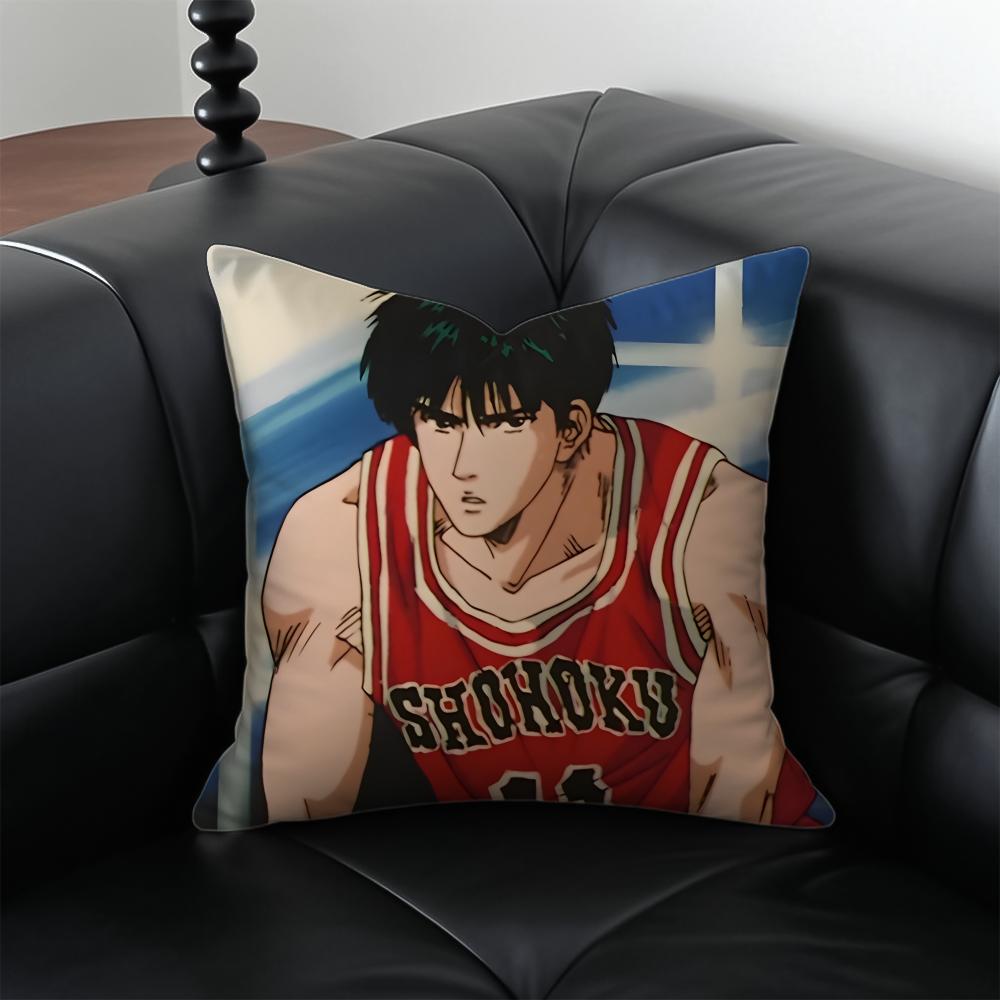 Classic anima SSlam DunkS Cushion Cover Pillow Case Antidustmite Invisible zipper silky plush cushion