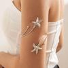 Boho Metal Starfish Cuff Bracelet Bangle For Women Punk Summer Beach Travel Open Adjustable Arm Bracelet Jewelry