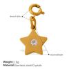 Fashion Personality Star Star Sun Jewelry Buckle Pendant Stainless Steel Gold Plated DIY Jewelry Accessories