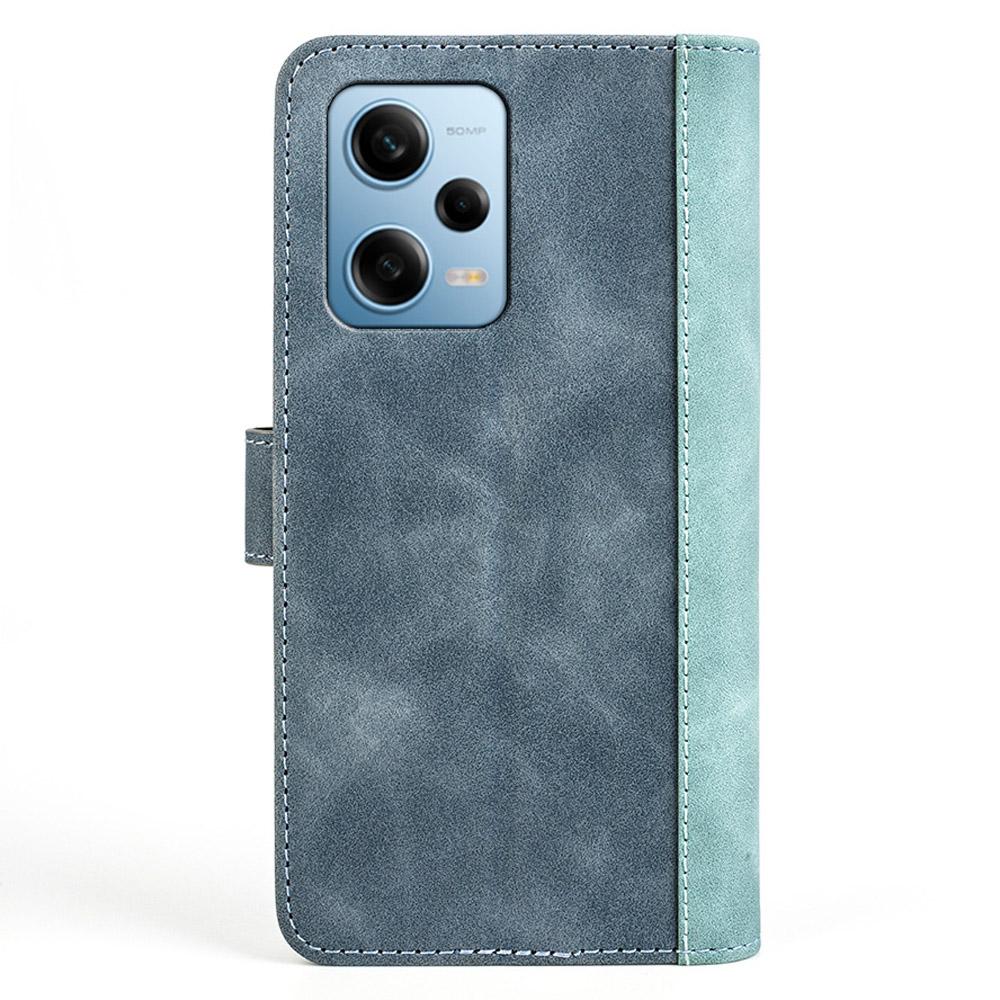 For Xiaomi Redmi Note 12 Pro 5G/Note 12 Pro Speed 5G/Poco X5 Pro 5G Dual Color Splicing Wallet Stand PU Leather Cover