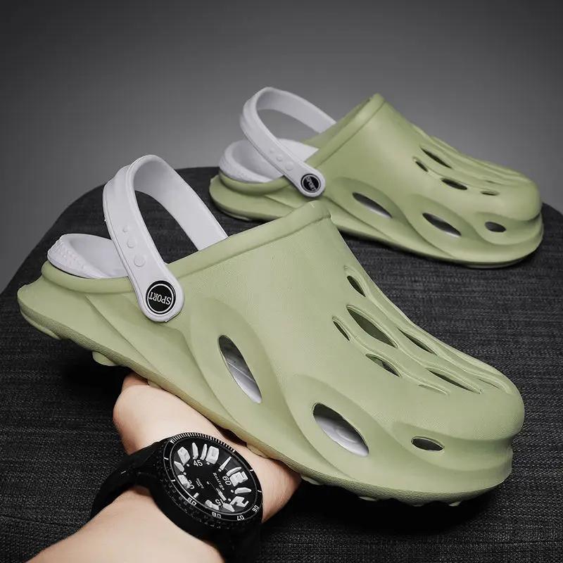 Fashion Beach Soft Hole Male Slipper Sabot Men's Shoe Eva Low Price Designer Luxury Fun Trend 2025 Y2k Fashion Summer Sale Clappers