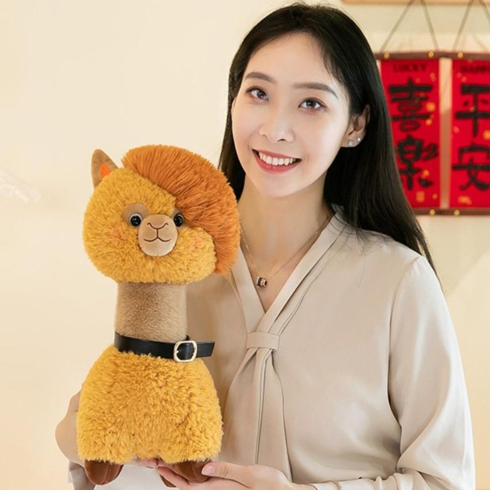 PP Cotton Alpaca Plush Toy Soft Animals Stuffed Toys Little Lamb Plush Doll  Christmas