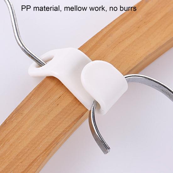 20Pcs/Set Practical Connectable Coat Hanger Hook Stable Waterproof Plastic Clothes Rack Hook for Home