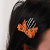 Cloth Bow Knot Hair Clip Skeleton Halloween Hairpin Personality Ghost Claw Hair Clip  Back Head