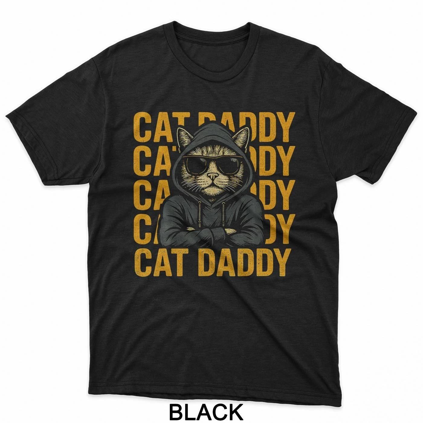 

Retro Cat Daddy Style Animal Gift For Men Women Kid Boy Girl T-Shirt 3XL