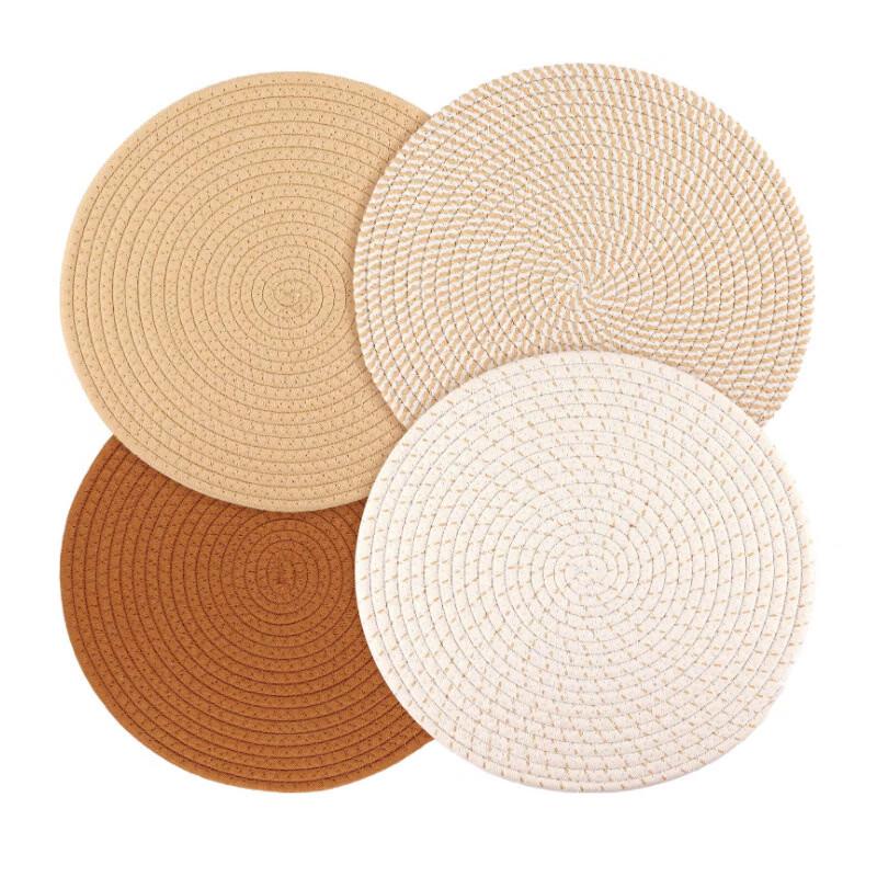 Abay Cotton Rope Woven Mat Set