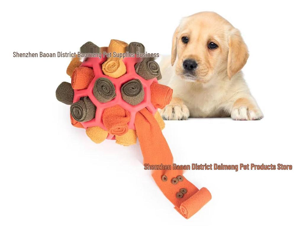 Pet Sniff & Play: Hidden Food Rubber Ball Toy for Dogs