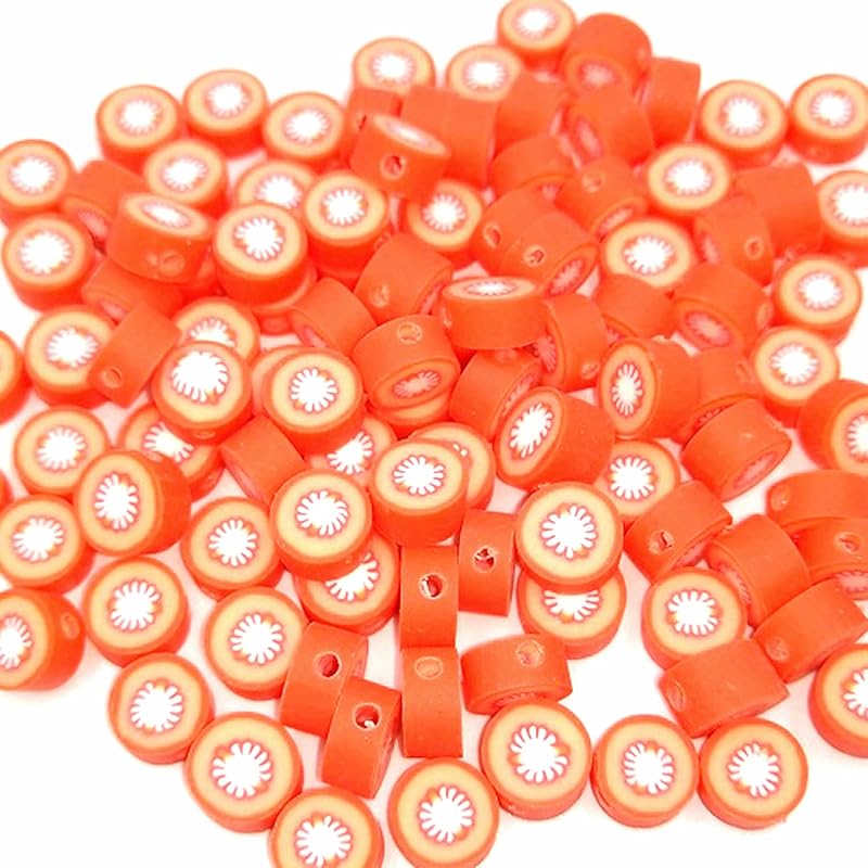 

MSCFTFB 200 штук фруктовых полимерных бусин, милые бусины для набора для браслета дружбы, ремесленные разделительные бусины для изготовления ювелирных изделий, набор для изготовления серег, брелок томатный