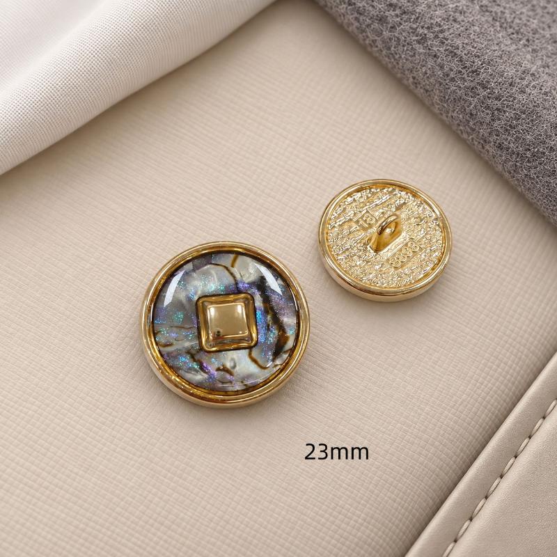 Abalone Shell Gold Trim Sewing Buttons Glossy Surface Durable Build For Coat Blazer Diy Sewing Craft Projects