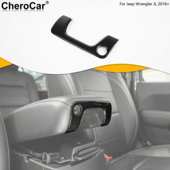 

For 18+ JL JT Jeep Wrangler Center Console Armrest Box Keyhole Frame Trim Cover