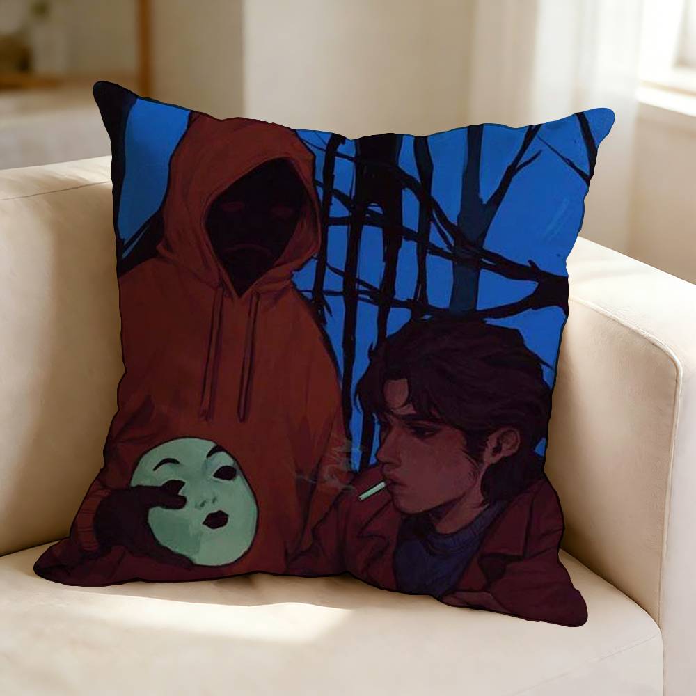 Horror MMarble Hornets MMasky Square DoubleSided printed Pillow Case Bedroom Bedside Pillow Sofa Cushion Cover
