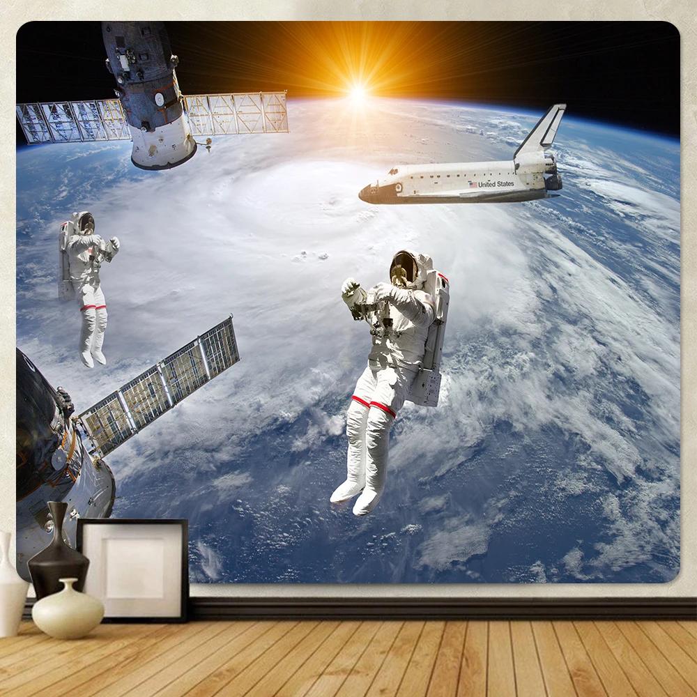 

Космический воин украшение дома искусство гобелен настенный психоделический сюжет большой размер 100x75cm