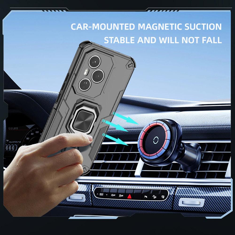 For Honor 400 Pro 5G (Global) Case Rotatable Ring Kickstand PC+TPU Shockproof Phone Cover