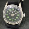 VINTAGE FAVRE LEUBA SEA KING 101 HAND-WINDING SWISS MENS BLACK WATCH A702006-5 R208-a702006