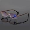 Men Reading Glasses Anti Blue Rays Presbyopia Eyeglasses HD Lens Women Classic Rimless Eyewear Diopter +1.0 To +4.0