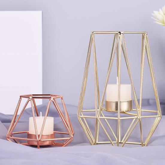 

Подсвечник из железной проволоки в скандинавском стиле с геометрическим узором, металлический подсвечник, кронштейн, декор L