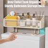 Bathroom Shelves Over Toilet Tank Easy Installation Thickened Iron Mesh Design Open Storage Rack Bathroom Organizer