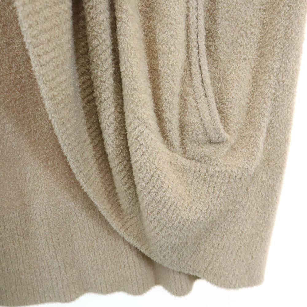 BAREFOOT DREAMS Long Sleeve Shawl Collar Cardigan S Beige Fluffy Roomwear Women Used