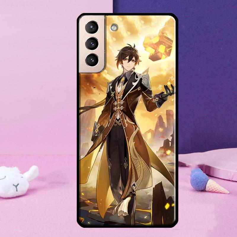 Zhongli Genshin Impact Phone Case For Samsung Galaxy S24 Ultra S25 Ultra S9 S10 S20 S21 S22 Plus S23 S24 FE Cover