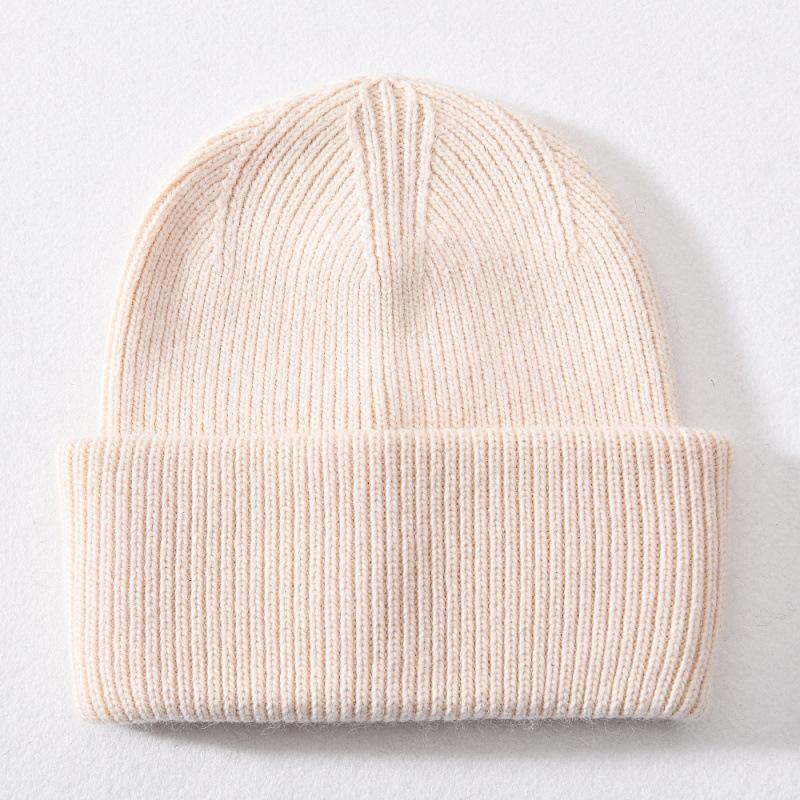 Angora Knitted Hat Angola Fashion Commuter Warm Face Small Solid Color Wool Hat