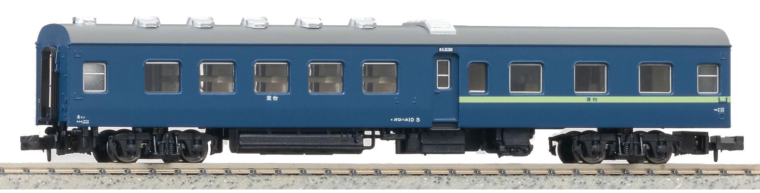 

Micro Ace N Gauge Orohane Blue Light Green Stripe Nagano Depot Railway Model Passenger Car A9324 10-5 +