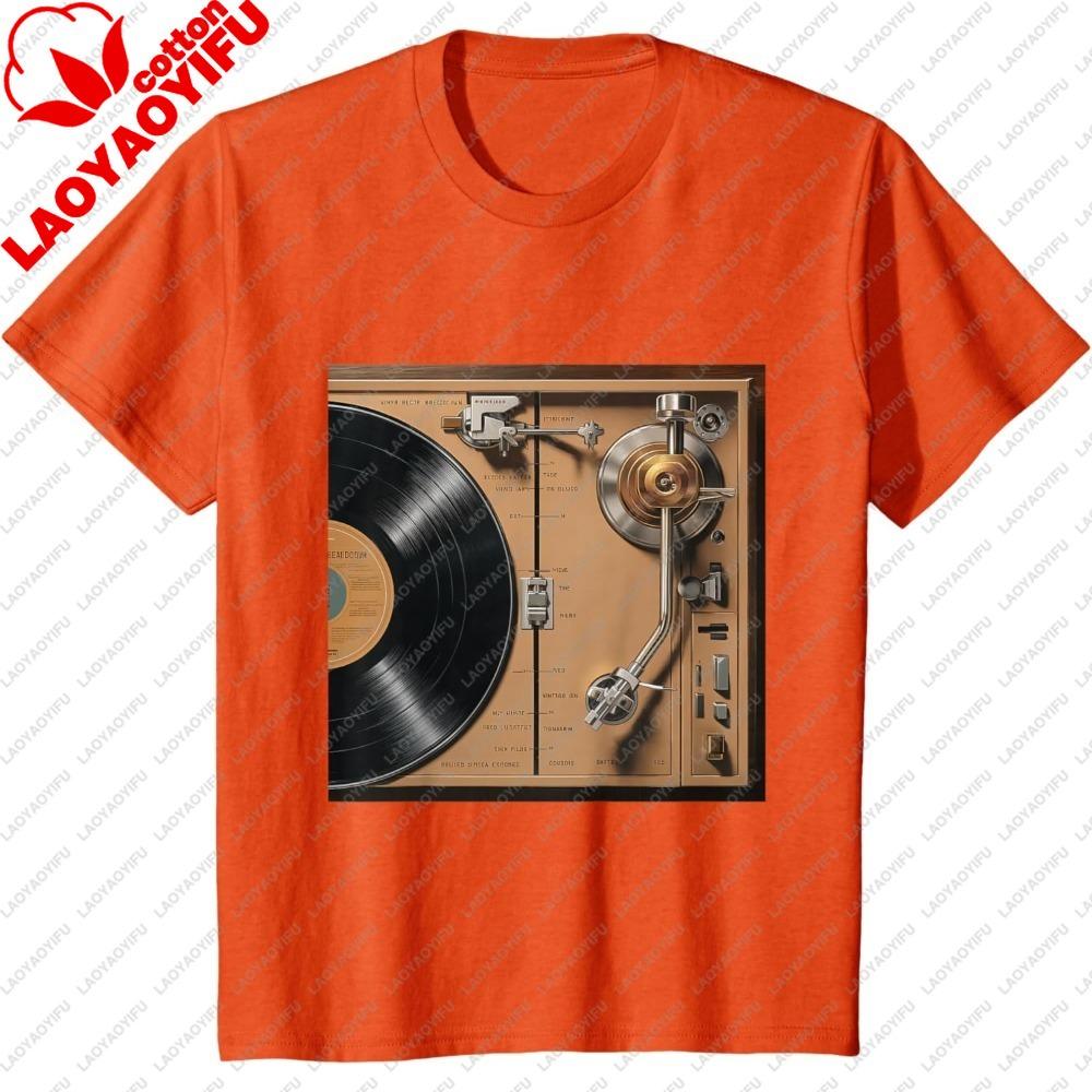 Old School Hip Hop Vinyl Record Turntable Anatomy TShirt Oversized T Shirt Anime Clothes Harajuku Unisex Clothing