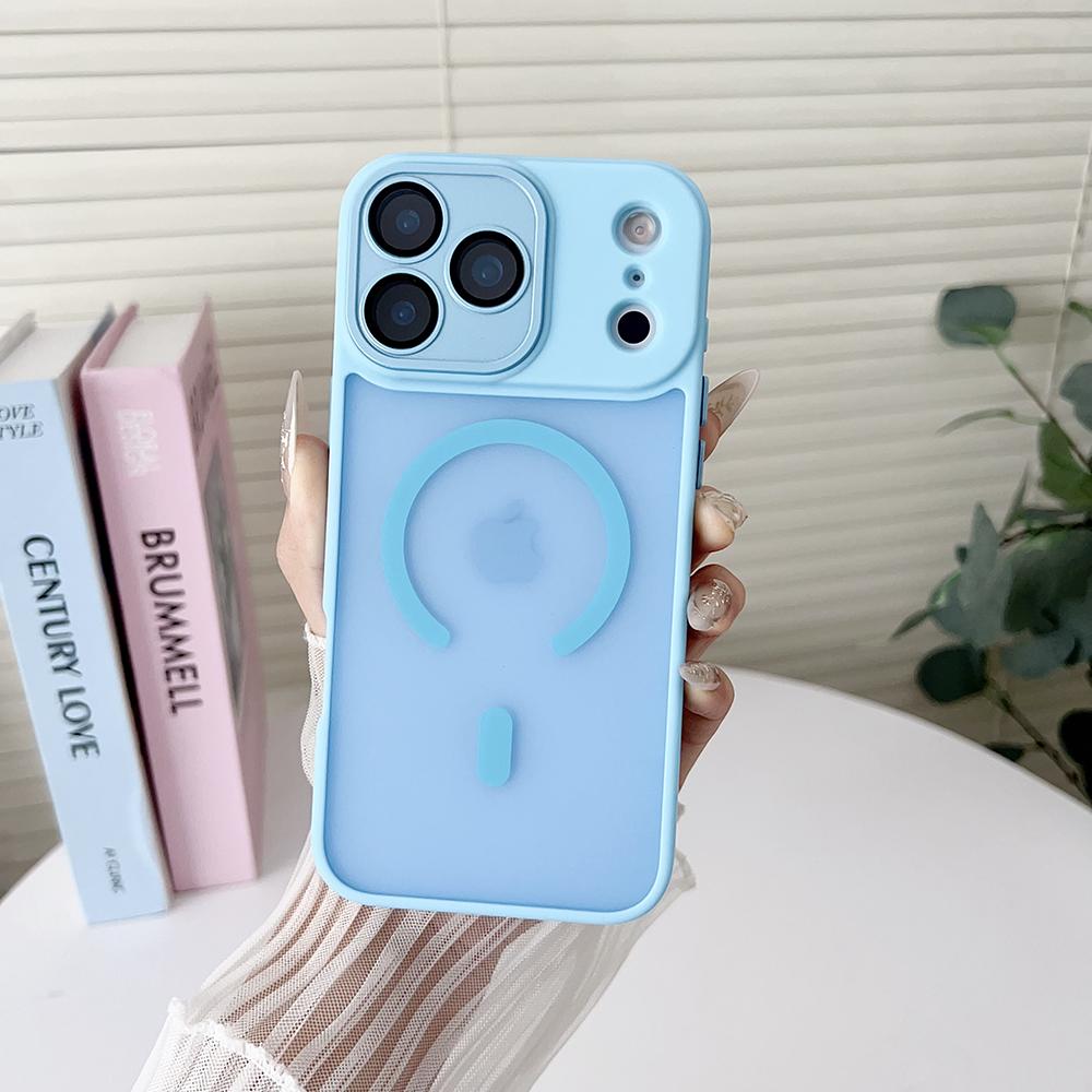 Luxus Panzer Stoßfest Magnetisch fürMagsafe Hülle für iPhone 17 pro Max plus Kabelloses Laden Kompatibel Matt Durchscheinend PC Capa