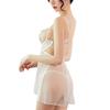 Sexy pajamas women's transparent erotic underwear steel tray open-file milk nightgown passion teasing temptation suit