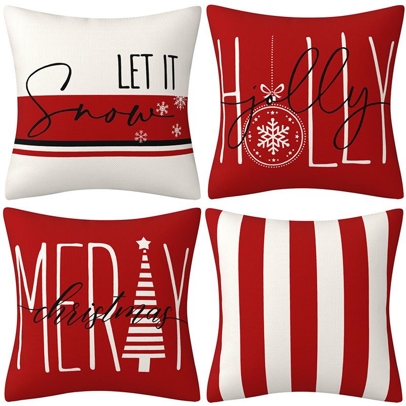 Christmas Pillowcase Combination Multi-patterned Cushion Party Festive Sofa Living Room Pillowcase Pillowcase