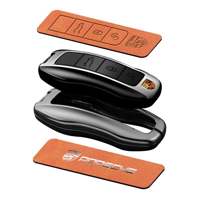 Hochwertige Auto-Schlüsselhülle Abdeckung Schale Für Porsche Panamera Spyder Carrera Macan Cayman Cayenne 911 970 981 991 Schlüsselanhänger Zubehör