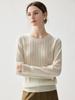 Women's 2026 Autumn Cashmere Sweater - Elegant, Round Neck, Wide Rib, Slimming, Warm.