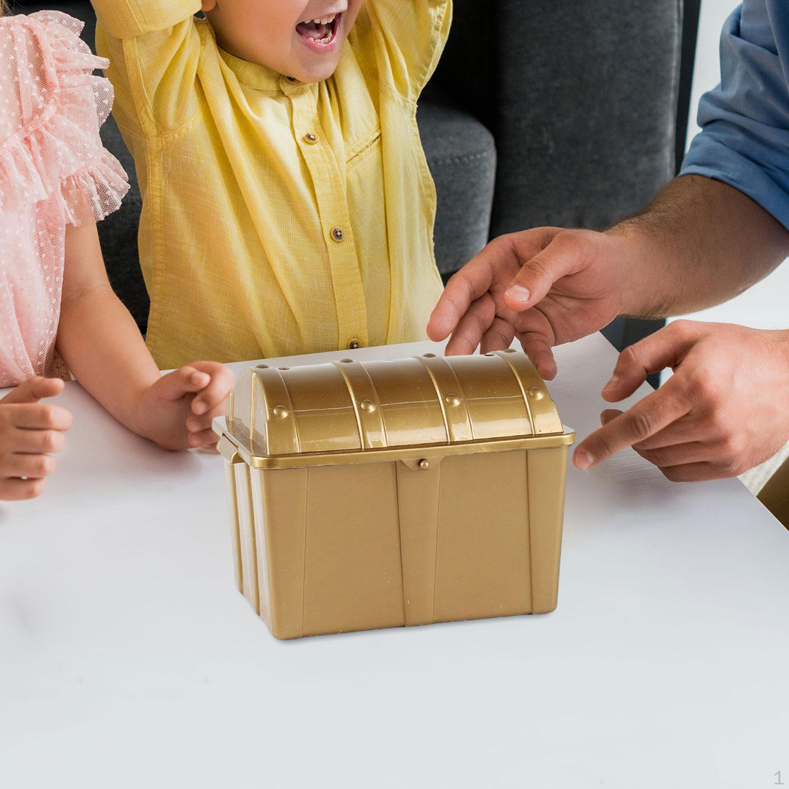 Kids Pirate Treasure Chest ,Decorative Chest, Versatile Box, Collection Storage Box коричневый