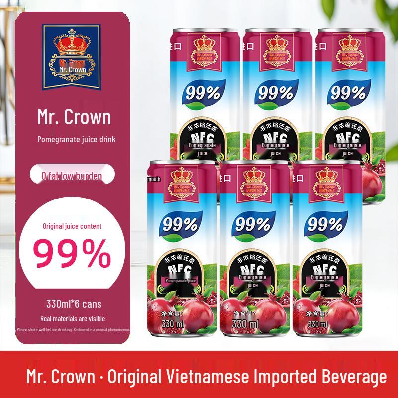 Crown Mr. 99% Fruit Juice Drink 330ml (6 Cans)