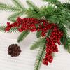 10pcs Vibrant Red Artificial Berries for Christmas Tree - DIY Holiday Decor, No Power Needed