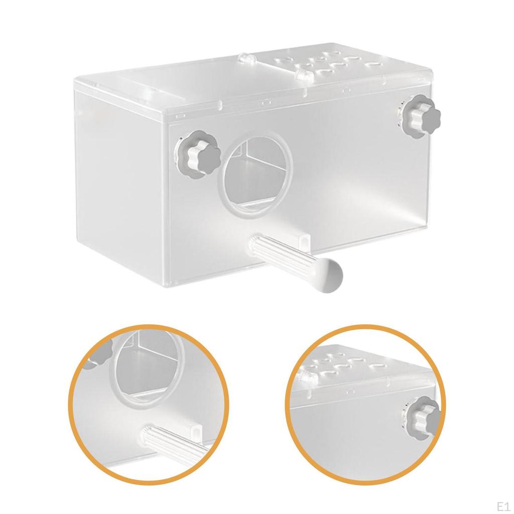 Multipurpose Bird Nesting Box, House with Perch, Transparent Breeding Box for Canaries Parrots