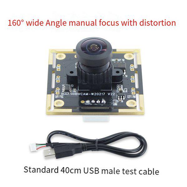 Svart 160° Vidvinkel 720P 1MP PCB Kamera Modul Set