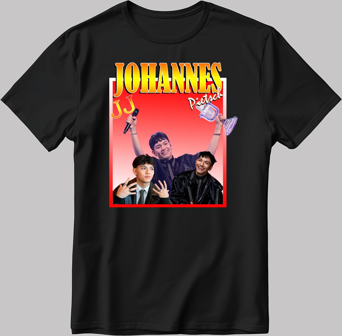 

JJ Eurovision Song Winner BASEL 2025 White-Black 100% Cotton Short Sleeve Tee Men s Women s T Shirt S разноцветный