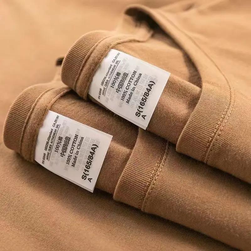 Men Women Green T-shirt Cotton Short-sleeved Top Korean T-shirt Green Thick Cotton Half-sleeve Unisex T Shirt