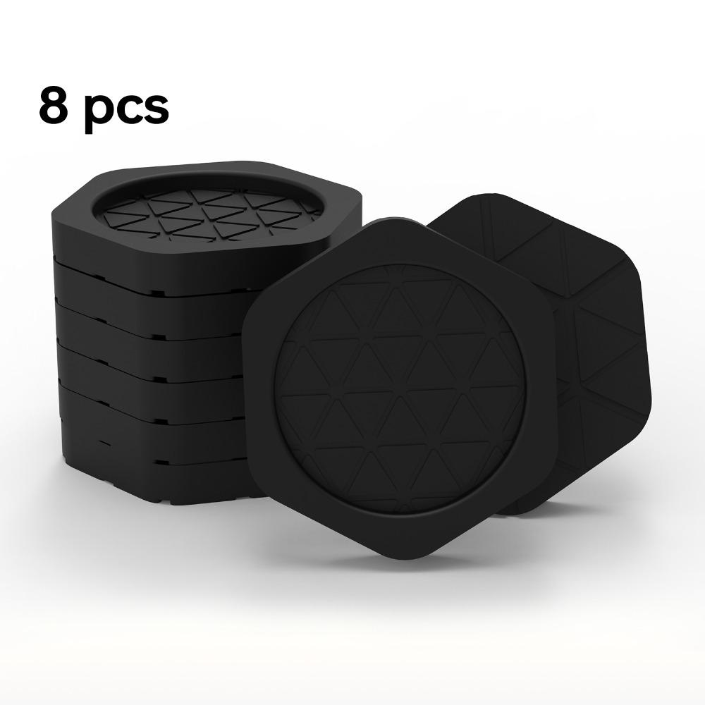 

4/8 шт. Противоскользящие ножки для стиральной машины, резиновый коврик для мебели, стиральная машина, холодильник Black-8Pcs