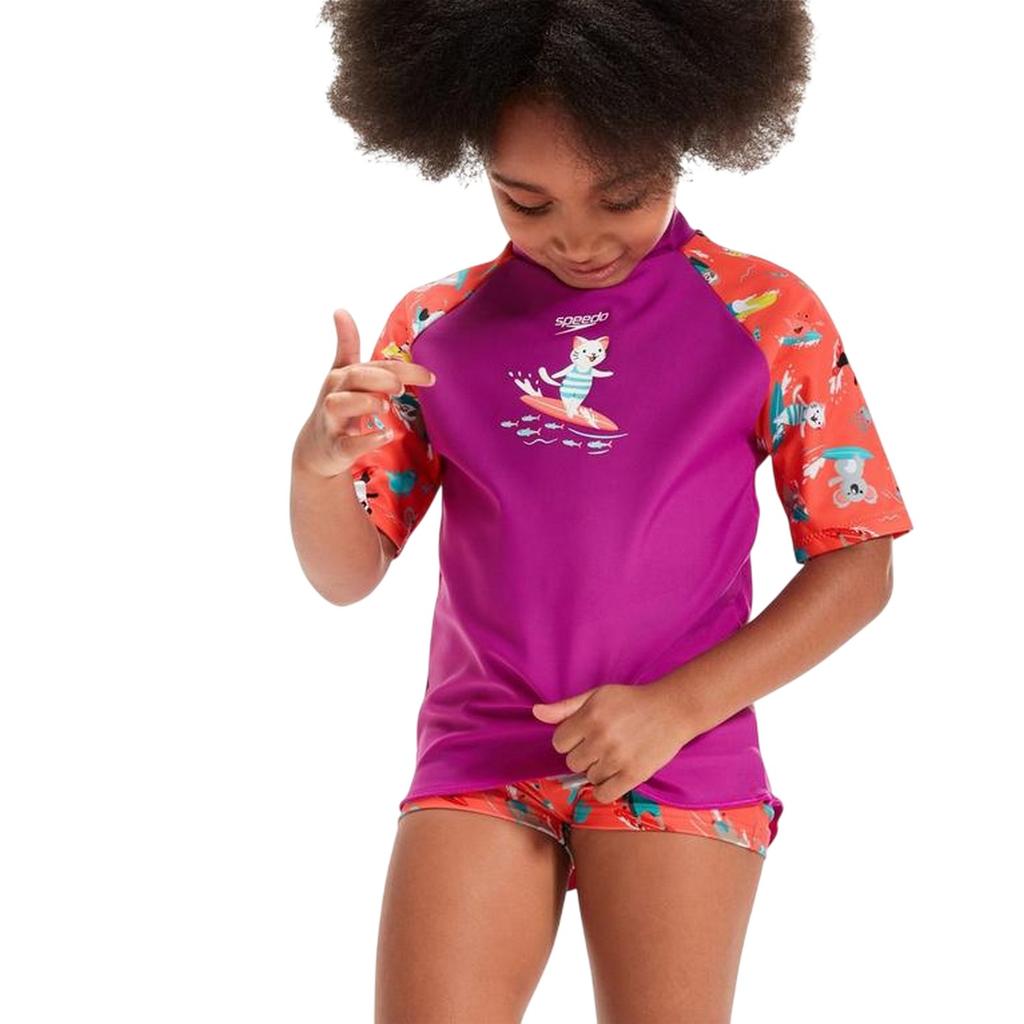 Speedo Childrens/Kids Cat Endurance 10 Rash Guard Set