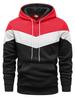 Mens Patchwork Hooded Sweatshirt Hoodie Clothing Casual Loose Streetwear Men's Fashion Fall/Winter Sports Jacket
