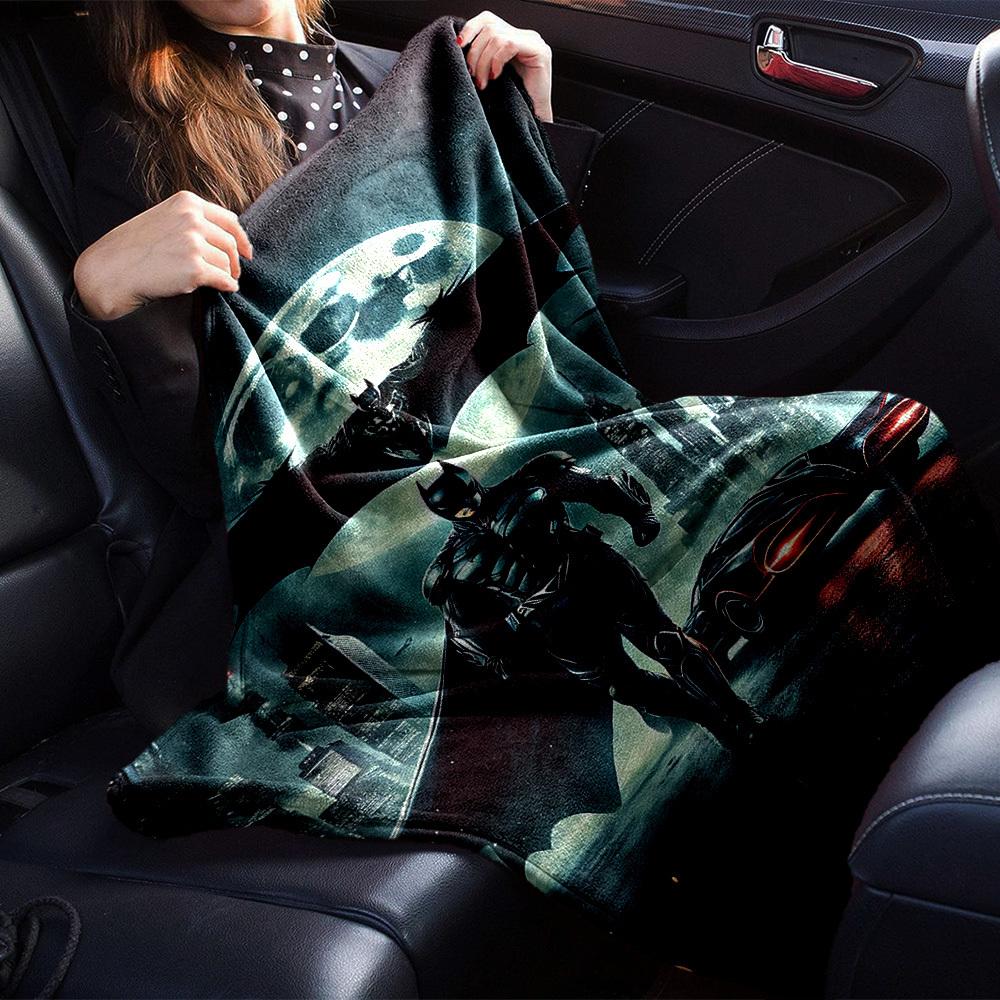 1pc Batman, Batmobile Flannel Blanket Soft Warm Throw for Home, Office, Travel, All-Season Cozy Bedding GiftL1174