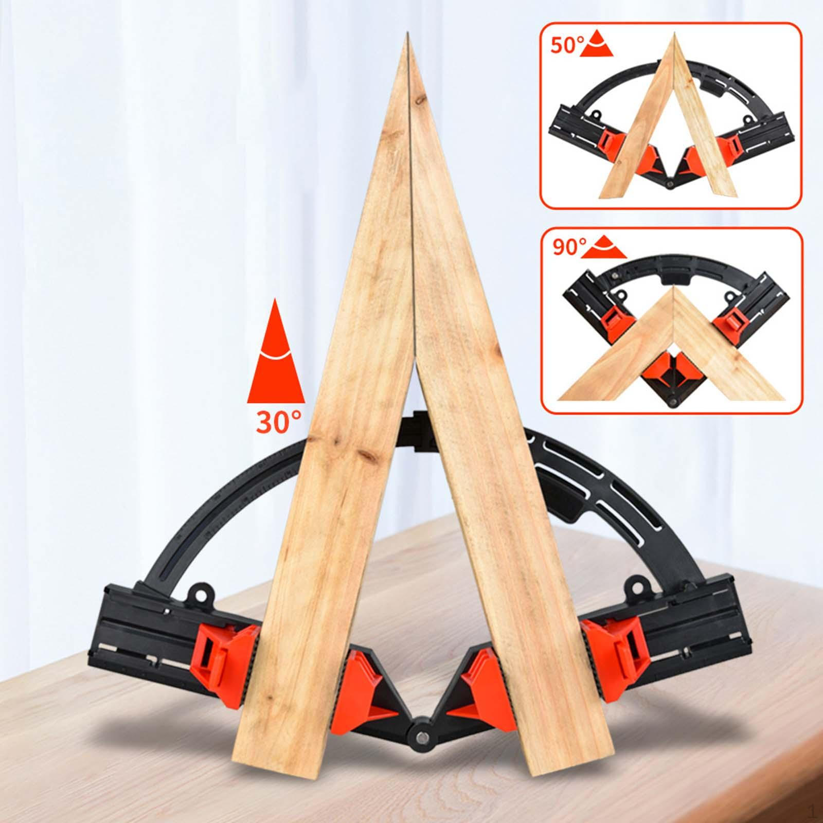 

Adjustable Woodworking Corner Clamps - Efficient Handheld Tool for Precise Angles Black